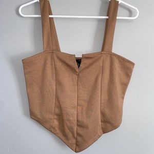 Brown Cropped Tank Top